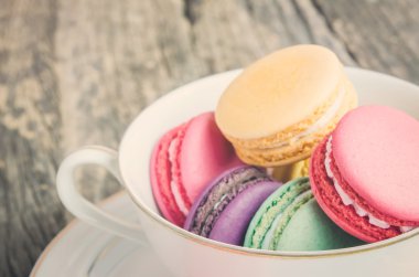 Renkli ve pastel Macaroons