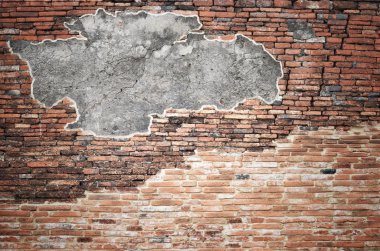 Vintage ve vignette t Grunge tuğla duvar doku arka plan