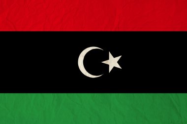 Libya bayrağı eski vintage kağıt ile arka plan doku