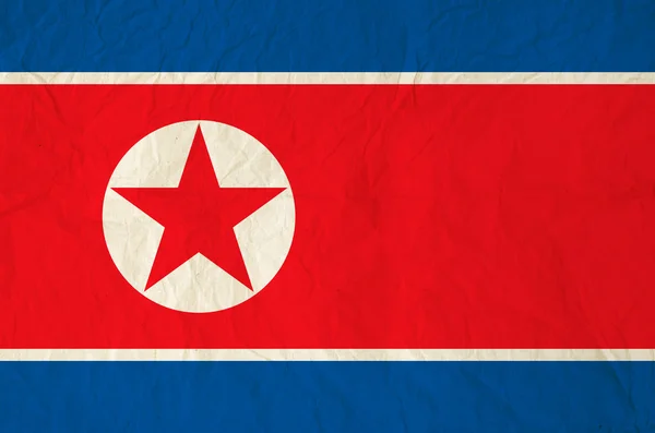 Vlajka lidově demokratická republika Korea — Stock fotografie