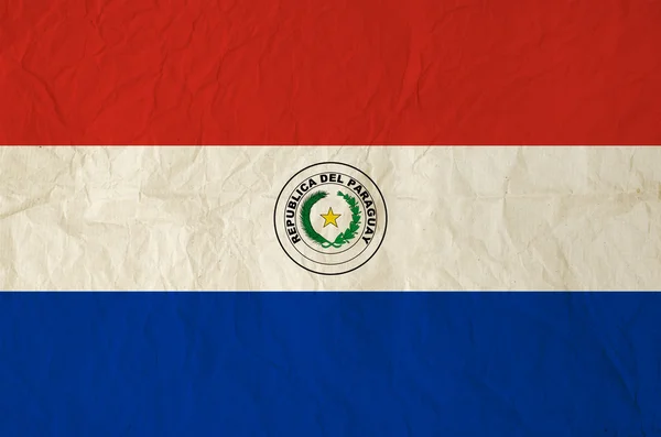 Bendera Paraguay dengan kertas tua vintage — Stok Foto