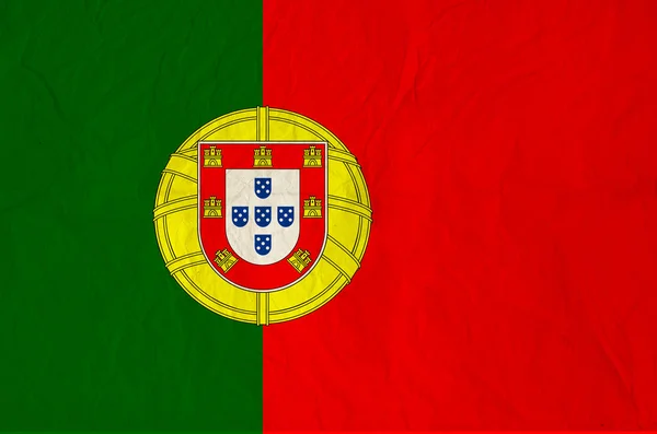 Drapeau du Portugal avec vieux papier vintage — Photo