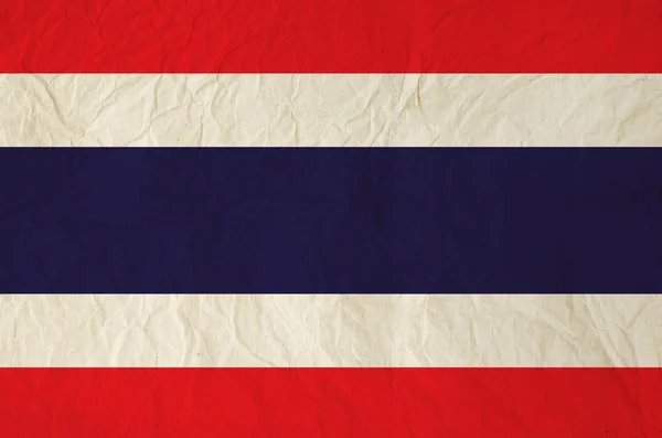 Flagge von Thailand mit altem Papier — Stockfoto