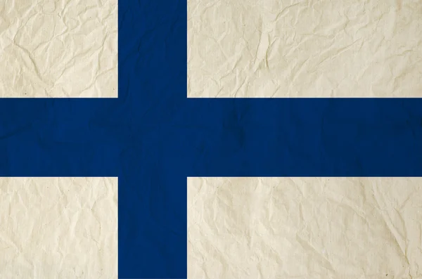 Vlag van de Finland met vintage oud papier — Stockfoto