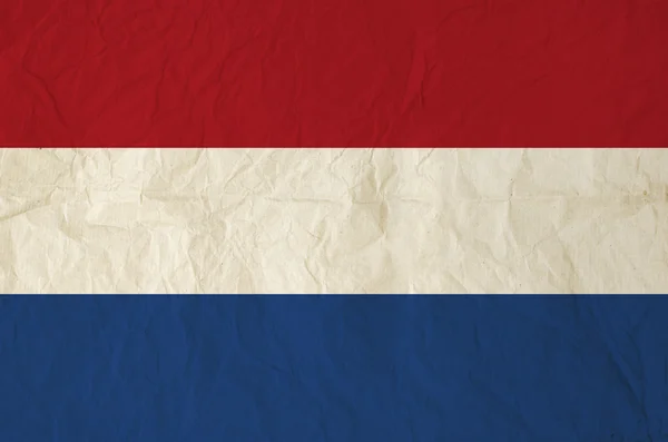 Bendera Belanda dengan kertas tua vintage — Stok Foto