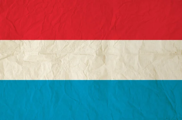 Bendera Luksemburg dengan kertas tua — Stok Foto