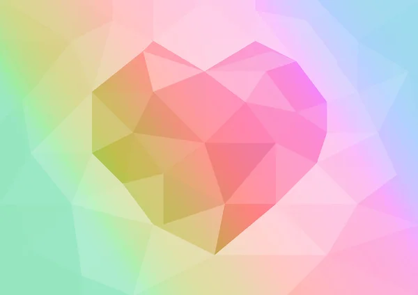 Rainbow Heart abstract background — Stock Photo, Image