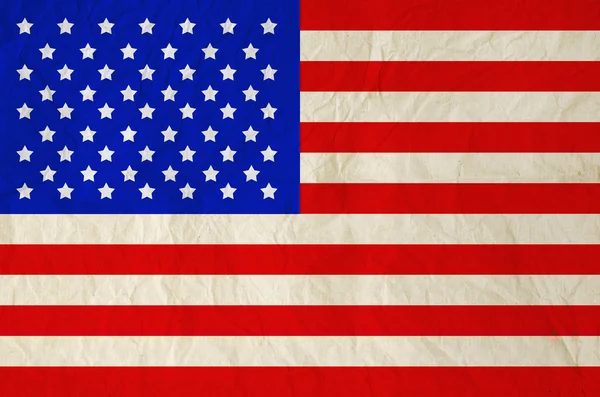 Прапор США на старий урожай паперу — стокове фото