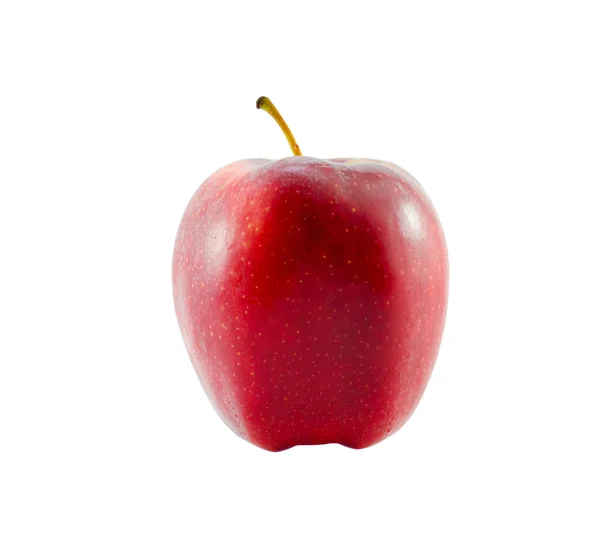 Manzana roja aislada en blanco con camino de recorte —  Fotos de Stock