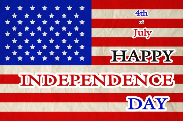7 月 4 日独立纪念日快乐文本对美国的阿米尔 免版税图库图片