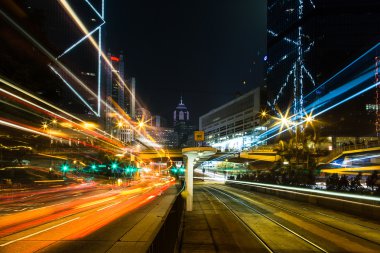 Hong kong şehir gece çekimi