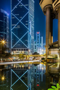 Hong kong şehir gece çekimi