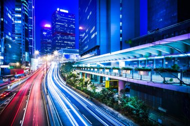 Hong kong şehir gece çekimi