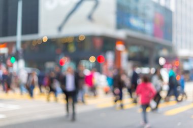 Hareketli arka plan kalabalık şehirde yaşayanların bulanık