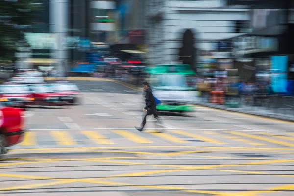 Motion blurred background  crowded people living in city — Stock Photo, Image