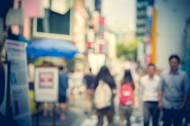 Bokeh Güney Kore Seoul city sokak görüntüleri bulanık