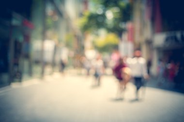 Bokeh Güney Kore Seoul city sokak görüntüleri bulanık