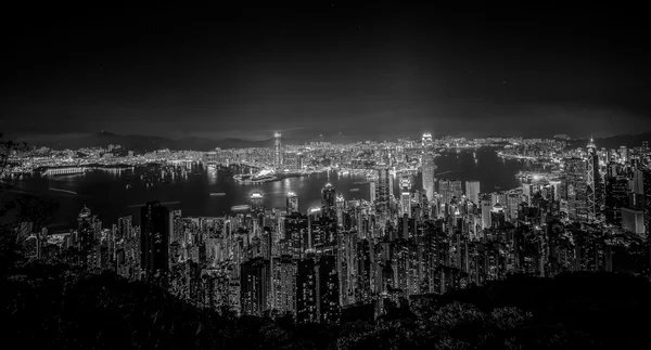 Hong Kong City noir et blanc — Photo