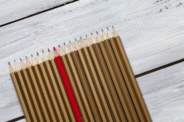 Pencils on wooden background — Stock Photo, Image