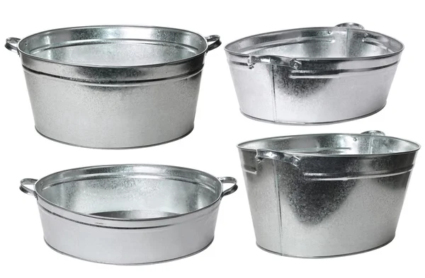 ev eşyaları: beyaz zemin üzerine izole çinko küveti