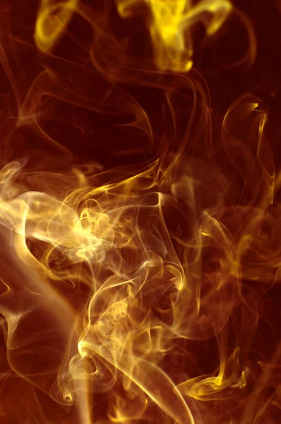 Zlatý kouř, inkoust nebo plamen — Stock fotografie