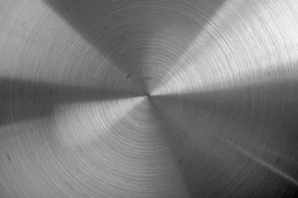 円形のブラシ テクスチャを黒と白の金属の背景. — ストック写真