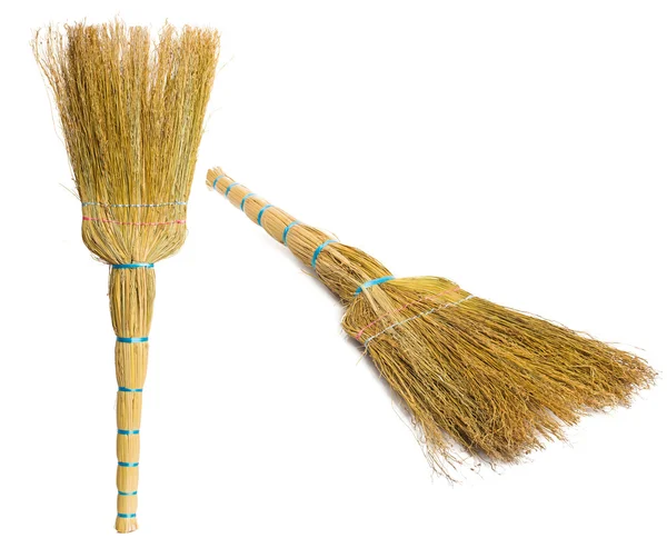 Beyaz arka plan üzerinde izole süpürgeler ayarla