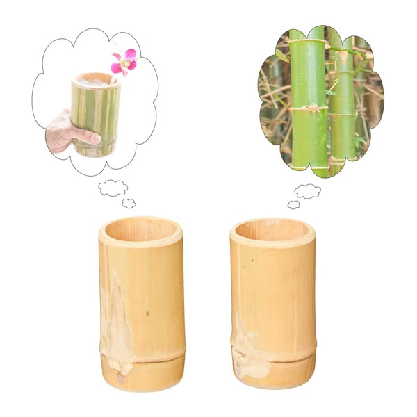 Marzy o dwie miseczki bambusowe — Zdjęcie stockowe