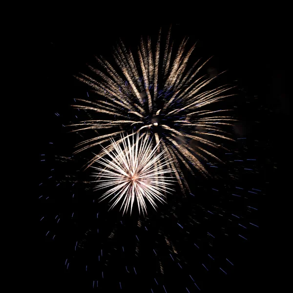 Fogos de artifício iluminam o céu com uma exibição deslumbrante — Fotografia de Stock