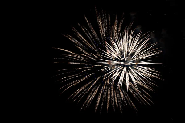 Tűzijáték kigyullad az ég — Stock Fotó