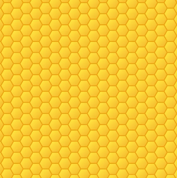 Répétition géométrique fond jaune avec hexagones — Image vectorielle