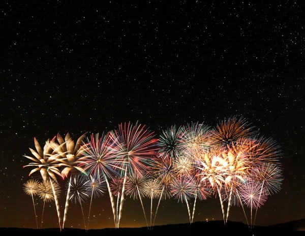 Fireworks in sky — Stock Photo, Image