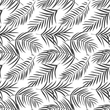 tropikal palmiye yaprağı deseni