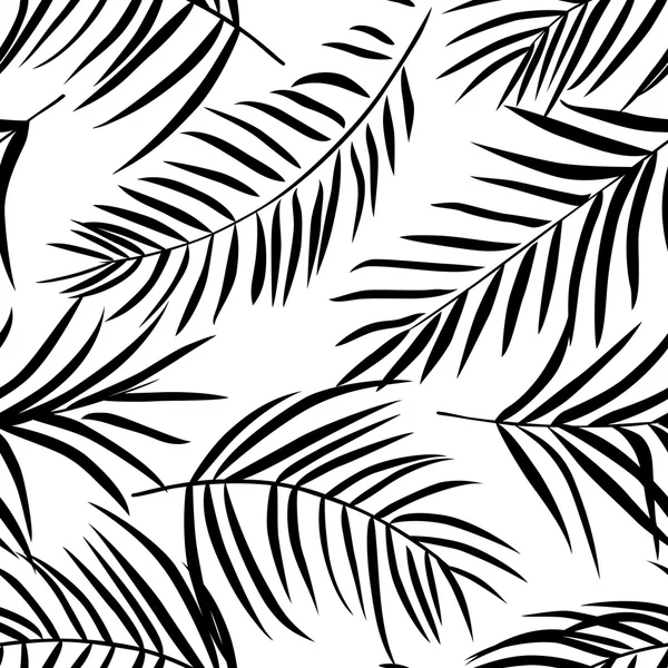 Tropical palm leaves pattern — Stock Vector