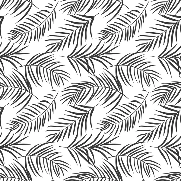 Tropical palm leaves pattern — Stock Vector