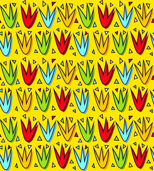 Fleurs de tulipes colorées — Image vectorielle