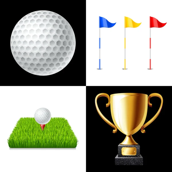 Golf icons set — Stockvector