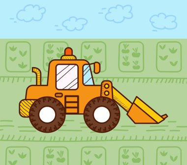 alanında çalışan Ekskavatör