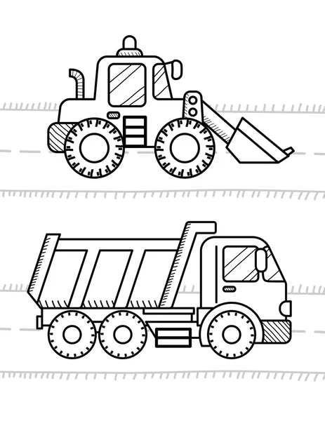 Carros e veículos livro de colorir para crianças . — Vetor de Stock