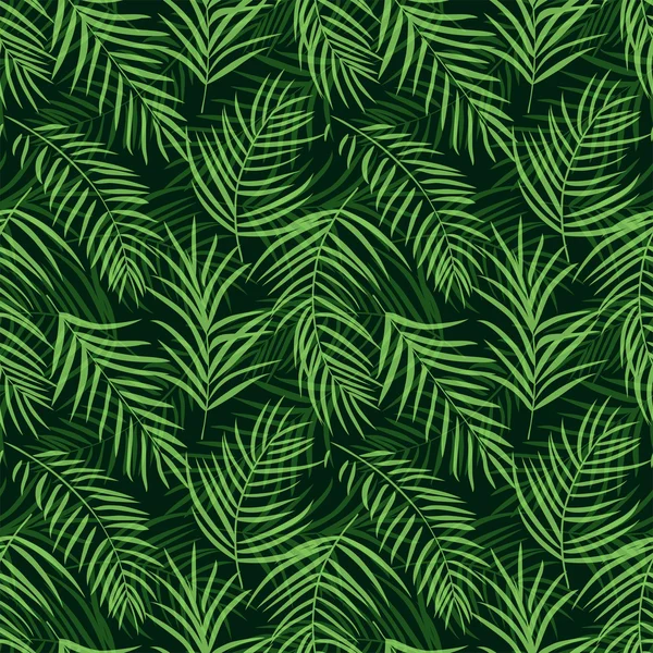 Palm leaves seamless pattern — Stock Vector