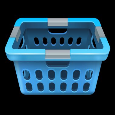 Mavi çamaşır sepeti