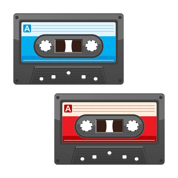 Colorful audio Cassettes — Stock Vector