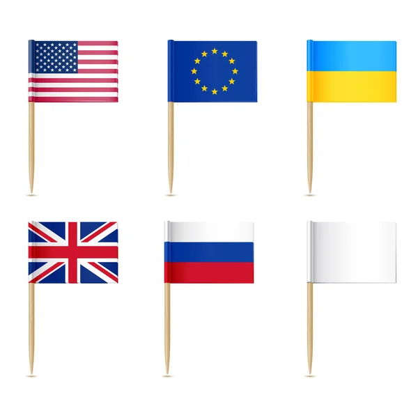 Set of Flags toothpicks — Stock Vector