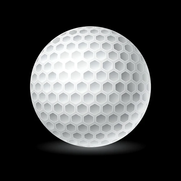 Witte golfbal — Stockvector