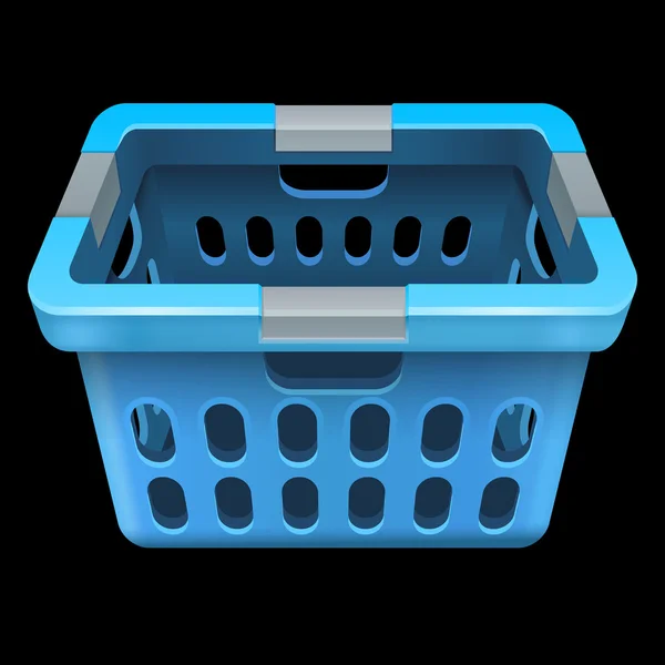 Blue Laundry basket — Stock Vector