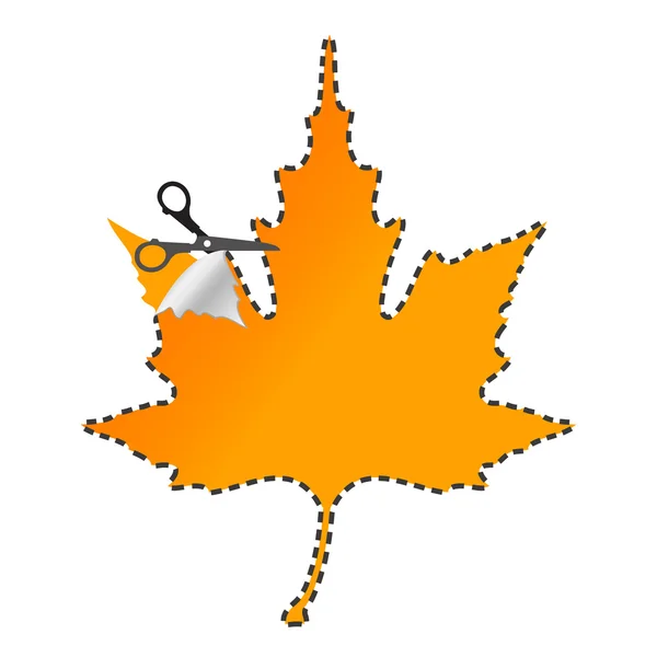 Sticker autumn leaf — Stock Vector