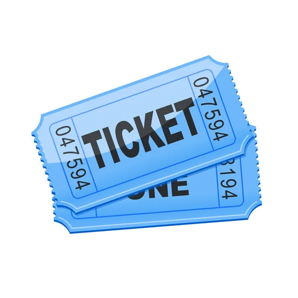 Two blue tickets — Stock Vector