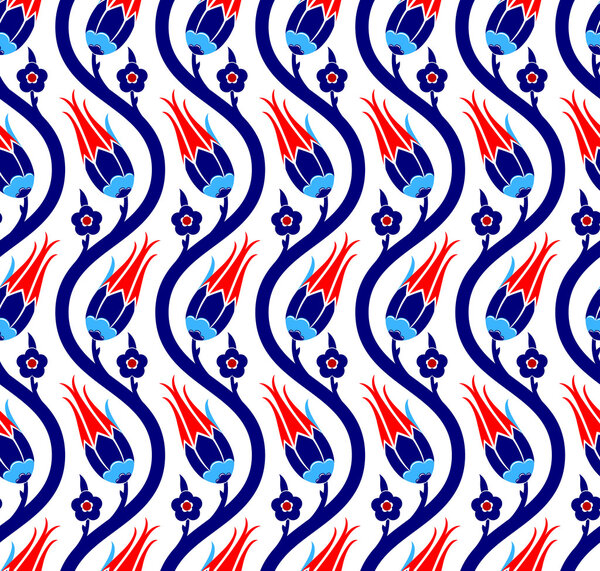 декоративный узор с тюльпанами
