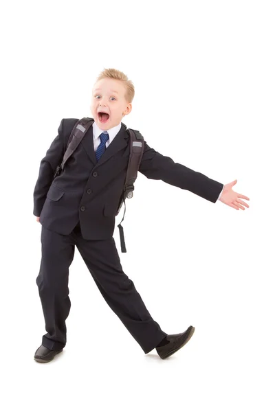 School Boy in suit — Stock Photo, Image