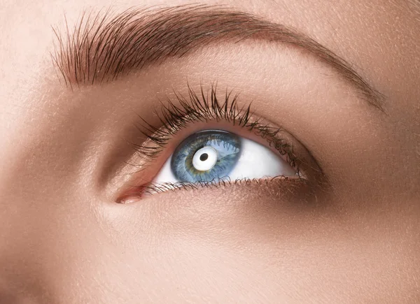 Ojo azul con maquillaje — Foto de Stock